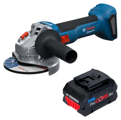 Obrázok produktu pre Bosch GWS 18V-8 Professional akumulátorová uhlová brúska 18 V 125 mm bezkefová + 1x akumulátor ProCORE 5,5 Ah – bez nabíjačky