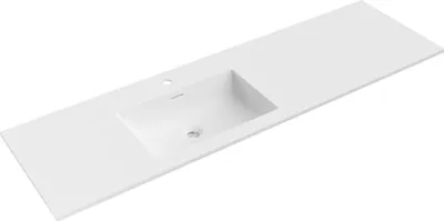 Obrázek produktu pro Mexen Otis umyvadlo zapuštěné do desky levé 161 x 46,5 cm, bílá matná - 25181601L