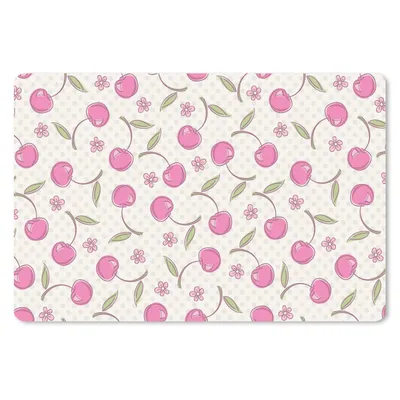 Produktbild von MuchoWow® Mauspad Mousepad Kirschen - Blumen - Tupfen - Muster 27x18 cm - Mousepads - Maus Mat - Pad - Mausunterlage - Büroartikel - Desk Matten