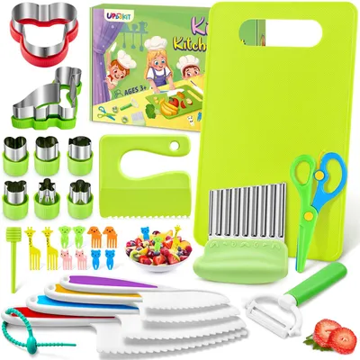 Kindermessenset 28-tlg. mit Schneidebrett, Wellenschneider, ab 3 Jahren