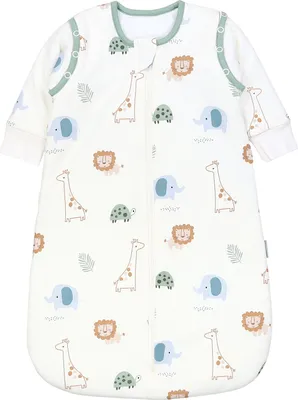 Produktbild von TupTam Schlafsack Baby 2.5 TOG – Ganzjahresschlafsack mit abnehmbaren Ärmeln,  , Farbe: Dschungel, Größe: 68-74
