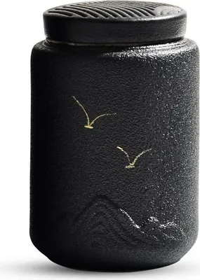 Produktbild von Mini Begrafenis Urne 100 ML - Schwarze Mini Urne für Haustiere und Menschen - Hochwertige Ascheurne