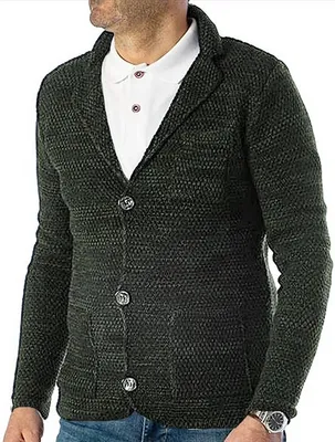 Produktbild von Brandneu Hochwertiges Stricksakko CARISMA Khaki M