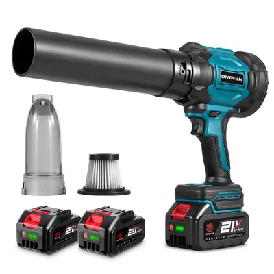 Produktbild von Akku-Gartenbläser 1000W,2in1 Handbläser 300m/s Starkwind,Bürstenloser Motor,Für Laubentfernung & Autoreinigung
