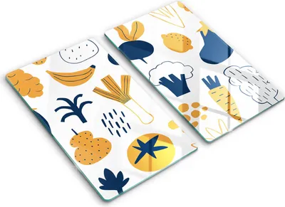 Produktbild von Abdeckung Glas - Küchenabdeckung - 2x30x52 cm - Abdeckplatte -Lebensmittelillustration