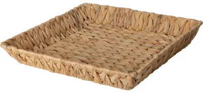 Zdjęcie produktu dla Kosz kwadratowy pleciony z hiacyntu wodnego BRAID, 34 x 34 cm