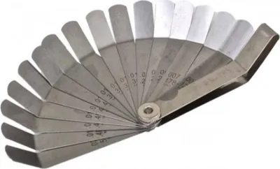 Immagine prodotto di Spessimetri lame acciaio, spessimetro lame,spessimetro valvole, spessimetro pieghevole, per misurare larghezza spessore dimensioni, 16 pezzi 0.005–0.020 inch