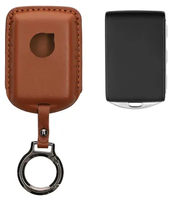 Produktbild von kwmobile Schlüsselhülle für Volvo 4-Tasten Autoschlüssel Keyless Go Hülle Leder - Autoschlüssel Schlüssel Hülle - Schlüsselcover Schlüsselschutz in