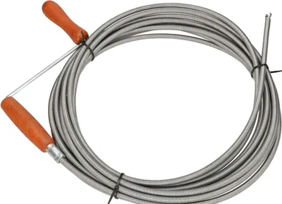 Produktbild von KOTARBAU® Rohrreinigungswelle 15 m x Ø 9mm Federstahldraht Verzinkt Alle Größen Kanal Flexibel Spirale Holzgriff Kopf Klauenform Kurbel Für alle Abflüsse