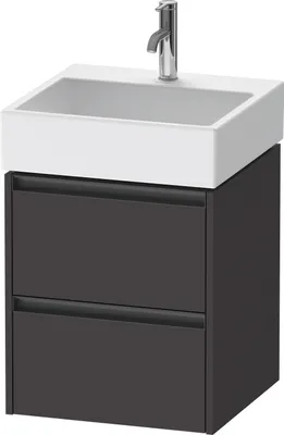 Produktbild von Duravit Ketho.2 Wastafelonderkast 48,4x46x54,9 cm Supermat Grafiet