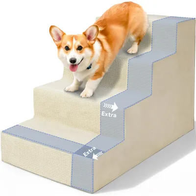 Image de Escalier pour chien avec 4 marches et surface antidérapante
