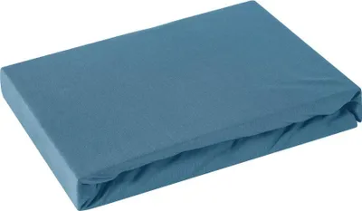 Zdjęcie produktu dla Design 91 Prześcieradło z gumką 160x200 niebieskie do wysokich materacy 30 cm 125 g/m2