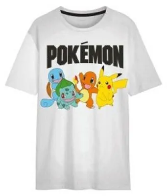 Produktbild von Pokémon Kurzarmshirt für Kinder Weiches und Atmungsaktives Baumwoll-T-Shirt Weiß 146/152