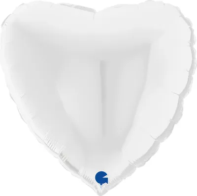 Produktbild von 22"/Ø56cm Folienballon Uni Herz | Weiß