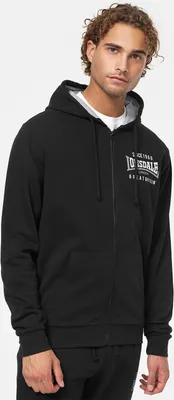 Produktbild von Herren Kapuzensweatjacke mit Reißverschluss normale Passform LINTMILL Black/White/Grey M Lonsdale