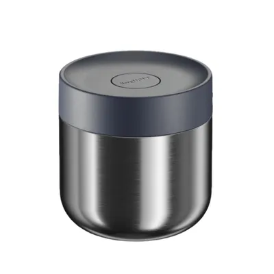 Produktbild von BergHOFF Home Nommie Thermobehälter 0,35 l, auslaufsicher, doppelwandig isoliert, warm kalt bis 6 Std., Navy Silber