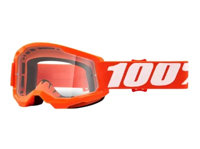 Produktbild von 100% Kinder Motocross Brille Strata 2, Klar , orange