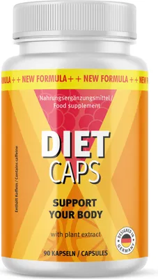 Produktbild von DietCaps | für Frauen und Männer | mit natürlichen Inhaltsstoffen | 90 Kapseln