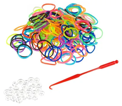 Produktbild von Mucola Loom Bänder Neon Neonfarben 200 Stück – DIY Gummibänder für Armbänder, kompatibel mit allen Loom-Boards, reißfest & elastisch, Bastelspaß für Kinder & Erwachsene