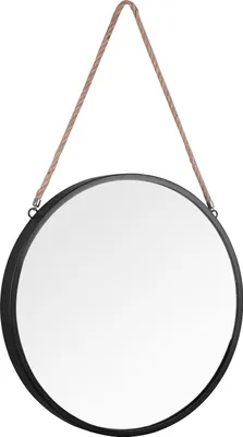 Obrázek produktu pro Kulaté zrcadlo na zeď TAIRA černé Ø40 cm