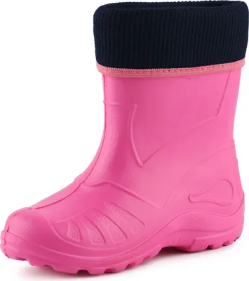 Produktbild von Ladeheid Kinder Mädchen Jungen Federleichte Eva Thermo Gummistiefel Gefüttert KL058 (Rosa, 24)