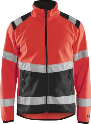 Produktbild von Blakläder Warn-Softshelljacke 48772516 rot/schwarz Uni, M