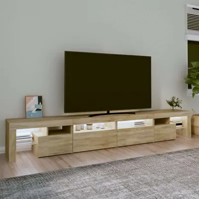 Produktbild von Möbel TV-Schrank mit LED-Leuchten Sonoma-Eiche 260x36,5x40 cm - TV-Schränke &31490