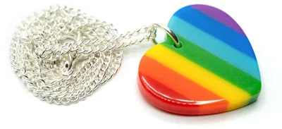 Produktbild von Herz Kette Miniblings 45cm Anhänger Halskette Love Liebe Regenbogen Pride LGBTQ+