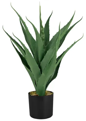 Produktbild von Decovego Künstliche Aloe Vera Zimmerpflanze, Kunstpflanze aus Kunststoff, 55 cm für Innenbereiche, pflegeleicht und dekorativ
