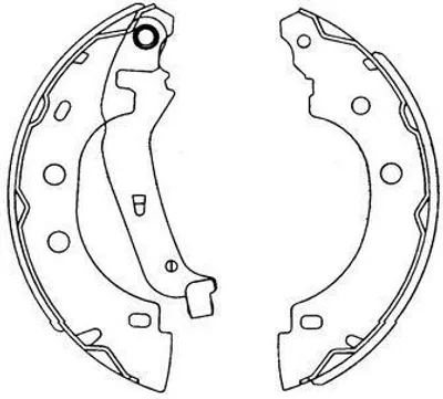 Produktbild von KAVO PARTS Bremsbackensatz Trommelbremse Hinten für RENAULT KANGOO (KC0/1) 203mm KBS-7410