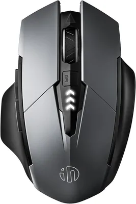 Image de Souris Bluetooth Inphic sans fil, rechargeable, tri-mode 5.0/4.0 + 2.4G, clic silencieux, 6 boutons, 800-1600 DPI, portable pour ordinateur portable PC Mac