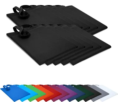 Produktbild von 10er PACK Baumwolltaschen 22x26cm Stofftaschen Tragetaschen Beutel Einkaufstaschen Stoffbeutel Taschen, in Farbe: Schwarz