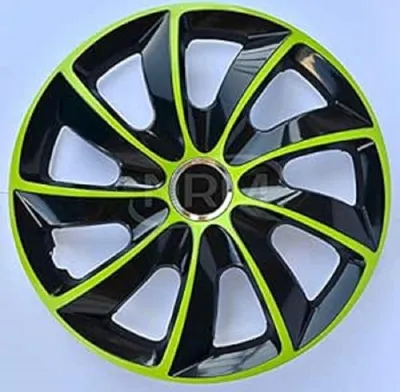 Productafbeelding van NRM Wielkappen STIG, groen/zwart, 16 inch. (4 x universele wielbeschermers/wielkappen)