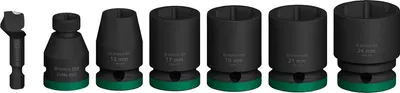 Image de Lot de 7 douilles Pro Impact pour clés à chocs 1/2'' - BOSCH - 2608003032