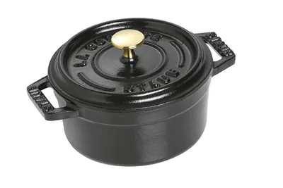 Produktbild von Staub Mini Cocotte 10cm rund schwarz, Gusseisen