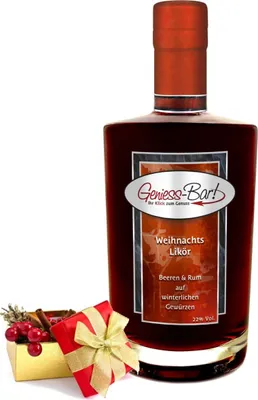 Produktbild von Weihnachtslikör 0,5L wunderbar nach roten Beeren Kräutern & Rum 22% Vol