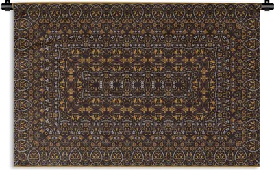 Produktbild von MuchoWow® Wandteppich Wandbehang Persische Teppiche - Teppiche - Muster - Orange 60x40 cm Tapisserie Dekoration Wandtuch - Wanddekorationen