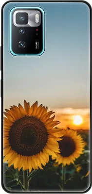 Produktbild von König Design Hülle kompatibel mit Xiaomi Poco X3 GT Kunststoff Soft Handyhülle - Handy Case Sonnenblumen