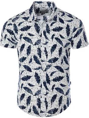 Produktbild von Brandneu Designer Kurzarm Hemd CARISMA CRM9161 Weiß/Blau XXL
