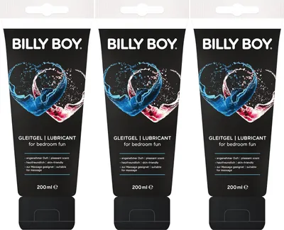 Produktbild von Billy Boy - Black Gleitgel - Wasserbasiert - 3x200ml (600ml)