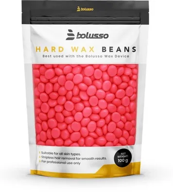 Productafbeelding van Bolusso - 100g Wax Bonen - Stawberry Aarbei - Professionele Hars Bonen - Voor Gehele Lichaam - Wax Parels - Ontharen Zonder Strips - Snel Resultaat - Wax Korrels - Effectiefst Met Het Bolusso Wax Apparaat