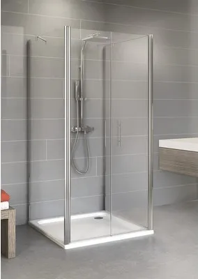 Produktbild von SCHULTE Pendeltür als U-Kabine Alexa Style 2.0 90 x 90 x 90 x 192 cm Klarglas Profilfarbe aluminium