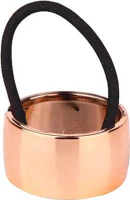 Image de Chouchou avec couronne - style satin or rose