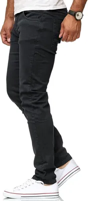 Produktbild von Red Bridge Herren Jeans Hose Slim-Fit Röhrenjeans Denim Colored Schwarz W31 L34