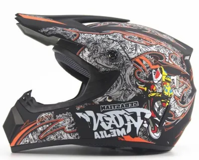 Produktbild von Crosshelm Helm Kinderhelm Motorradhelm Motocross Mejia Schwarz matt Größe S
