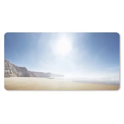 Produktbild von MuchoWow® Schreibtischunterlage Strand - Steine - Sonne 80x40 cm - XXL Mauspad - Gaming Mauspad