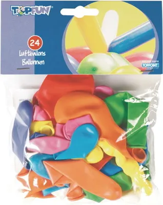 Produktbild von Stylex 14040, Spielzeugballon, Gemischte Farben, Rund, 24 Stück(e), Europa