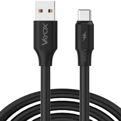 Obrázek produktu pro Vayox Ladekabel VA0121 | 1m | USB - USB-C | 120 W | Schwarz