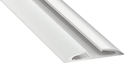 Produktbild von LED Aluminium Profil Leiste Weiß | Typ RETO Vielseitig einsetzbar | Mit Endkappe | Schwarz Abdeckung | 1m