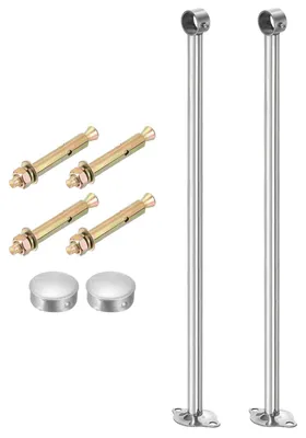 Image de Supports muraux pour tringle à rideaux - Lot de 3
